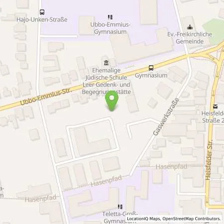 Standortübersicht der Tankstelle EWE Go GmbH in 26789 Leer