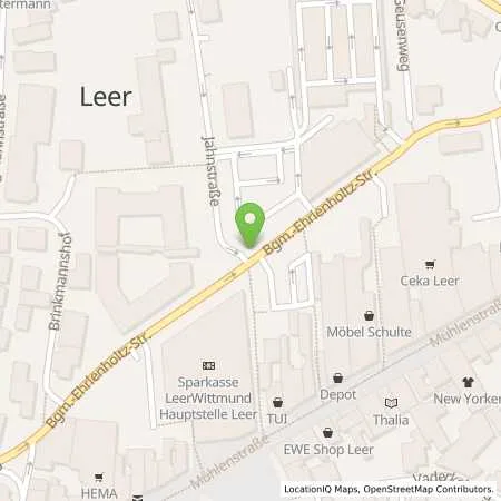 Standortübersicht der Tankstelle EWE Go GmbH in 26789 Leer