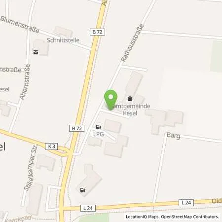 Standortübersicht der Tankstelle EWE Go GmbH in 26835 Hesel