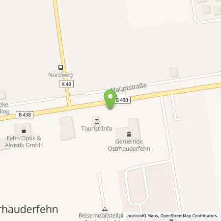 Standortübersicht der Tankstelle EWE Go GmbH in 26842 Ostrhauderfehn