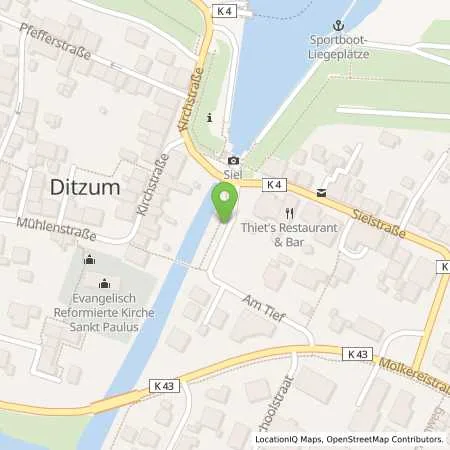 Standortübersicht der Tankstelle EWE Go GmbH in 26844 Jemgum