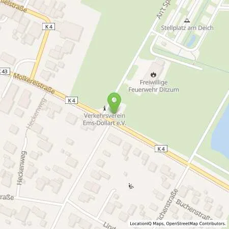 Standortübersicht der Tankstelle EWE Go GmbH in 26844 Jemgum