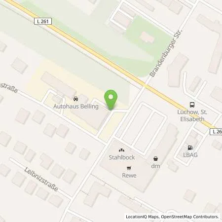Standortübersicht der Tankstelle Autohaus Belling GmbH & Co.KG in 29439 Lüchow