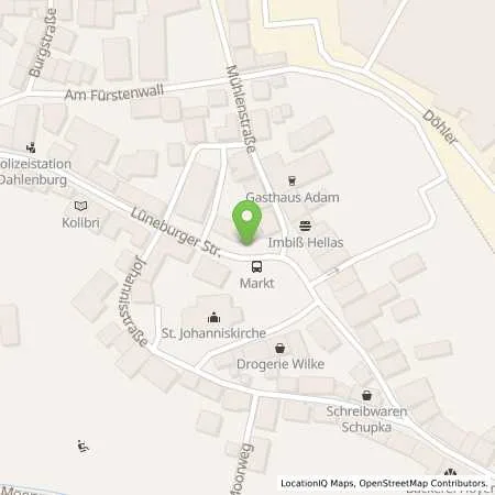 Standortübersicht der Tankstelle Energieversorgung Dahlenburg-Bleckede AG in 21368 Dahlenburg