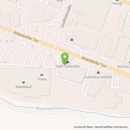 Standortübersicht der Tankstelle Autohaus Leinetal GmbH in 37574 Einbeck