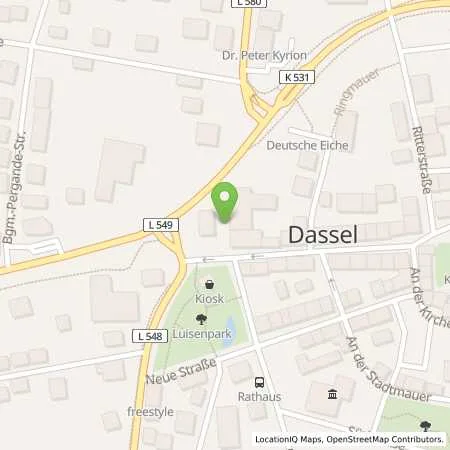 Standortübersicht der Tankstelle EAM Netz GmbH in 37586 Dassel