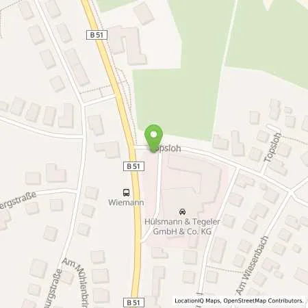 Standortübersicht der Tankstelle Stadtwerke Georgsmarienhütte GmbH in 49124 Georgsmarienhütte