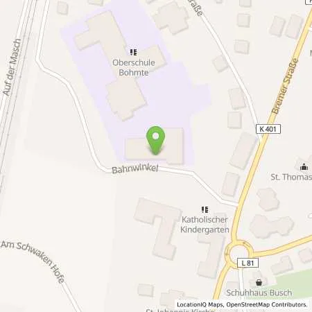 Standortübersicht der Tankstelle innogy eMobility Solutions GmbH in 49163 Bohmte