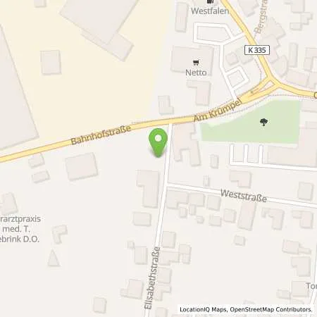 Standortübersicht der Tankstelle innogy SE in 49201 Dissen am Teutoburger Wald