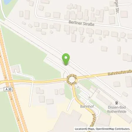 Standortübersicht der Tankstelle innogy eMobility Solutions GmbH in 49201 Dissen a.T.W.