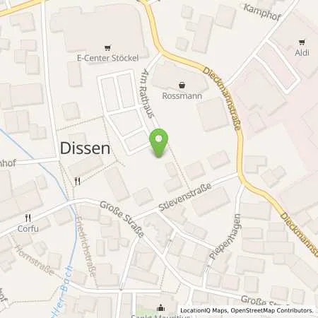 Standortübersicht der Tankstelle Stadtwerke Versmold GmbH in 49201 Dissen