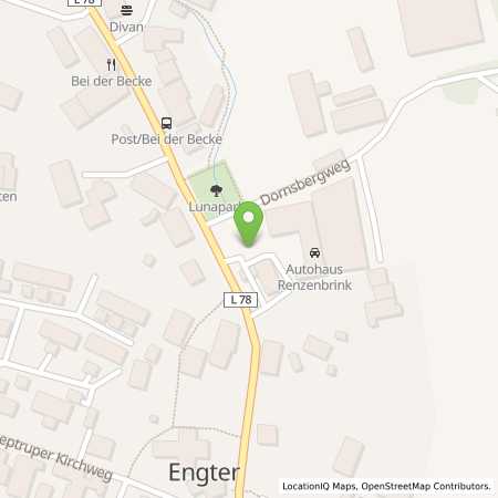 Standortübersicht der Strom (Elektro) Tankstelle: Autohaus Renzenbrink GmbH in 49565, Bramsche