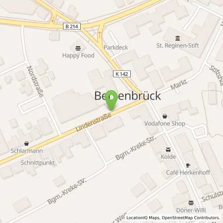 Standortübersicht der Tankstelle innogy eMobility Solutions GmbH in 49593 Bersenbrück