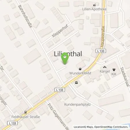 Standortübersicht der Tankstelle Osterholzer Stadtwerke GmbH & Co. KG in 28865 Lilienthal