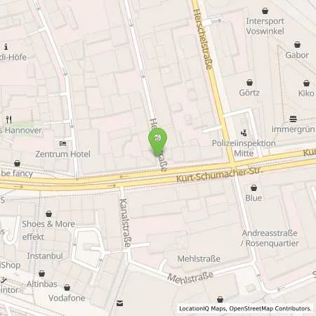 Standortübersicht der Tankstelle enercity AG in 30159 Hannover