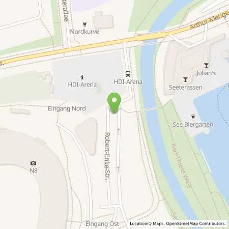 Standortübersicht der Tankstelle enercity AG in 30169 Hannover