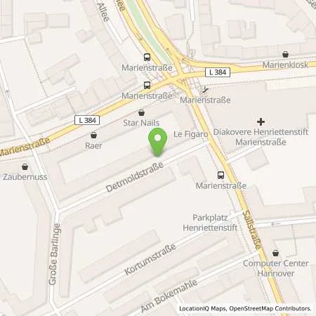 Standortübersicht der Tankstelle enercity AG in 30171 Hannover