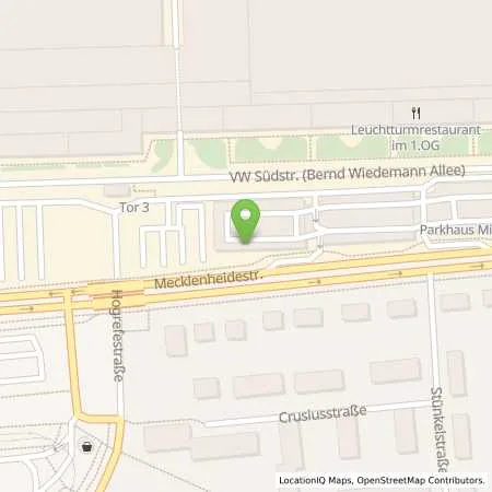 Standortübersicht der Tankstelle VW Group Charging GmbH in 30419 Hannover