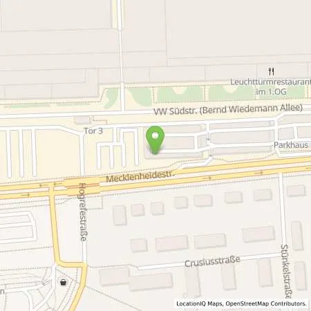 Standortübersicht der Tankstelle VW Group Charging GmbH in 30419 Hannover