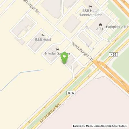 Standortübersicht der Tankstelle Allego GmbH in 30659 Hannover