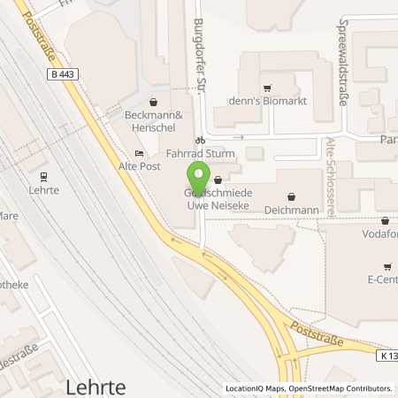 Standortübersicht der Strom (Elektro) Tankstelle: Stadtwerke Lehrte in 31275, Lehrte