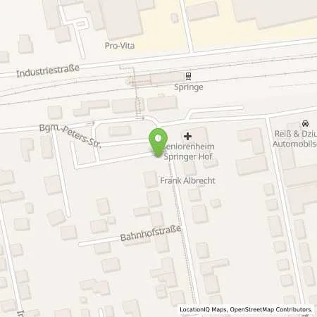 Standortübersicht der Tankstelle Stadtwerke Springe GmbH in 31832 Springe