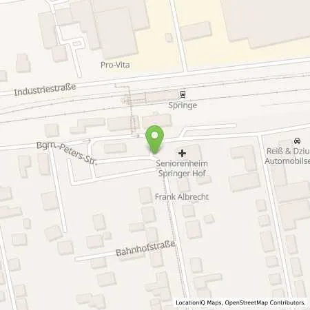 Standortübersicht der Tankstelle Stadtwerke Springe GmbH in 31832 Springe