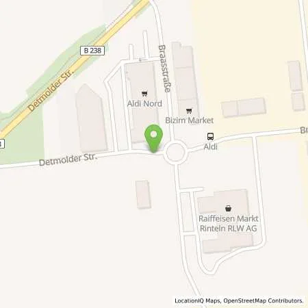 Standortübersicht der Tankstelle Stadtwerke Rinteln GmbH in 31737 Rinteln