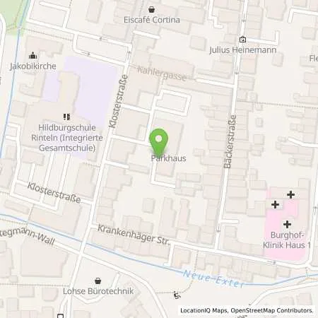 Standortübersicht der Tankstelle Stadtwerke Rinteln GmbH in 31737 Rinteln