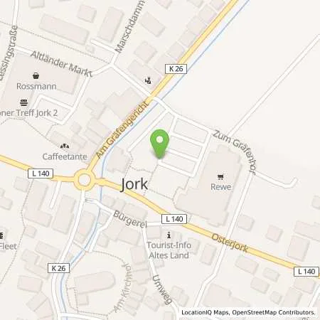 Standortübersicht der Tankstelle EWE Go GmbH in 21635 Jork