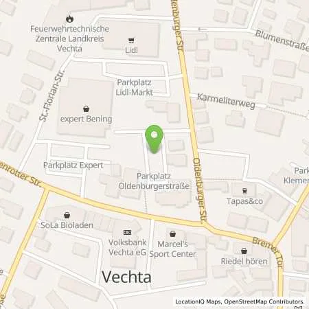 Standortübersicht der Tankstelle Wasserwerk Vechta - Eigenbetrieb Stadt Vechta in 49377 Vechta