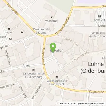 Standortübersicht der Tankstelle Volksbank Lohne-Mühlen eG in 49393 Lohne