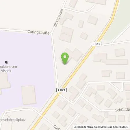 Standortübersicht der Tankstelle Autohaus Hake GmbH in 49429 Visbek