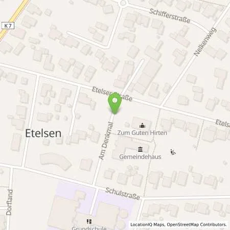 Standortübersicht der Tankstelle Kirche Etelsen in 27299 Langwedel