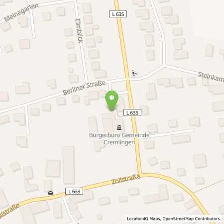 Standortübersicht der Tankstelle Cremlinger Energie GmbH in 38162 Cremlingen (Hordorf)