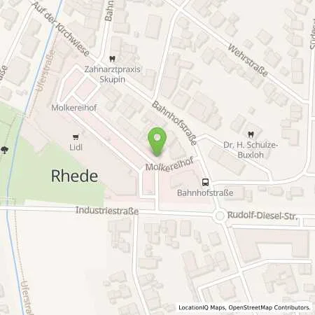 Standortübersicht der Tankstelle Stadtwerke Rhede GmbH in 46414 Rhede