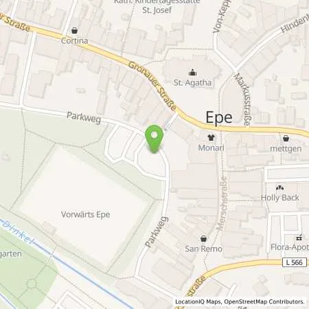 Standortübersicht der Tankstelle Stadtwerke Gronau GmbH in 48599 Gronau