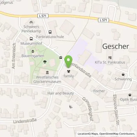 Standortübersicht der Tankstelle innogy eMobility Solutions GmbH in 48712 Gescher