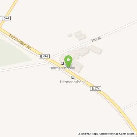 Standortübersicht der Tankstelle Felix Beckhaus & Sohn GbR, Landhotel Hermannshöhe in 48739 Legden