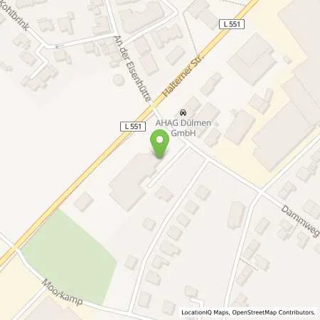 Standortübersicht der Tankstelle AHAG Dülmen GmbH in 48249 Dülmen