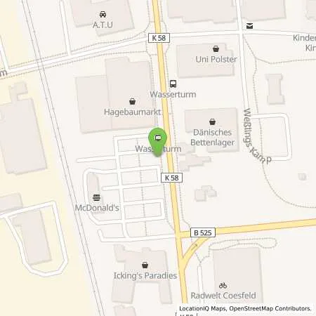 Standortübersicht der Tankstelle EnBW mobility+ AG und Co.KG in 48653 Coesfeld