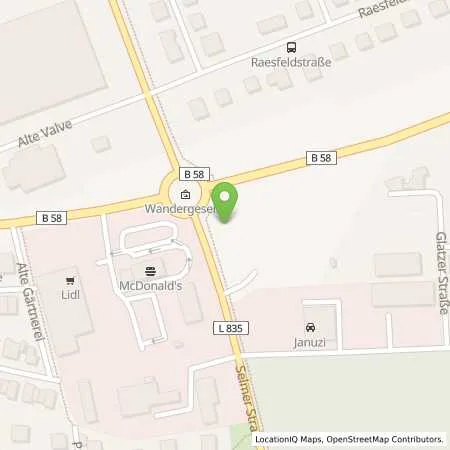 Standortübersicht der Tankstelle Westfalen AG in 59348 Lüdinghausen