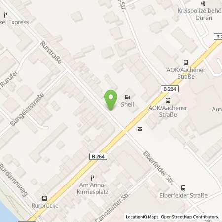 Standortübersicht der Tankstelle EnBW mobility+ AG und Co.KG in 52349 Düren