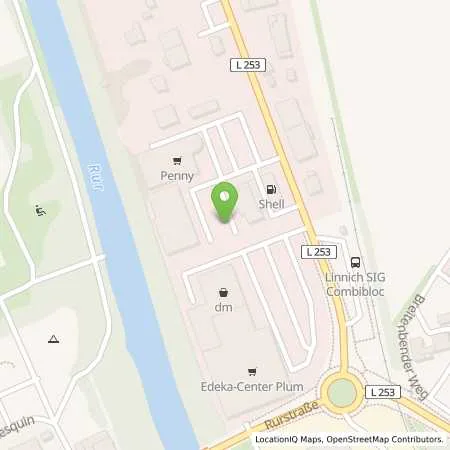 Standortübersicht der Tankstelle EnBW mobility+ AG und Co.KG in 52441 Linnich