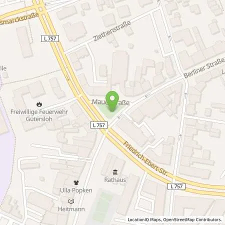 Standortübersicht der Tankstelle Stadtwerke Gütersloh GmbH in 33330 Gütersloh