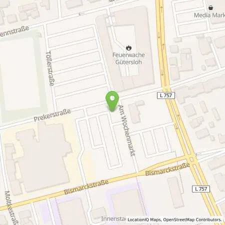 Standortübersicht der Tankstelle Stadtwerke Gütersloh GmbH in 33330 Gütersloh