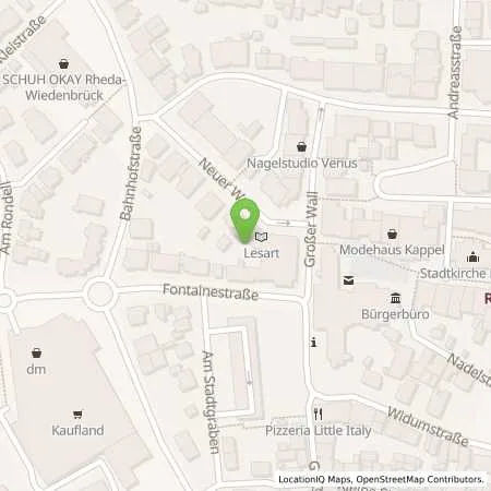 Standortübersicht der Tankstelle innogy eMobility Solutions GmbH in 33378 Rheda-Wiedenbrück