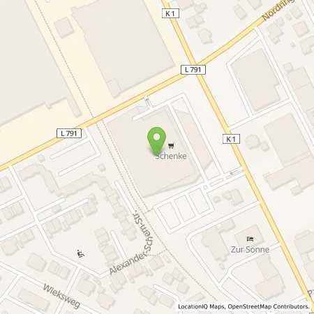 Standortübersicht der Tankstelle Schenke Delikatessen GmbH &Co.Kg in 33378 Rheda-Wiedenbrück