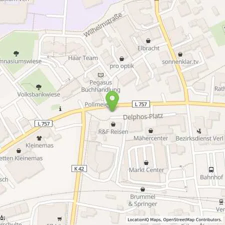 Standortübersicht der Tankstelle Stadtwerk Verl GmbH in 33415 Verl