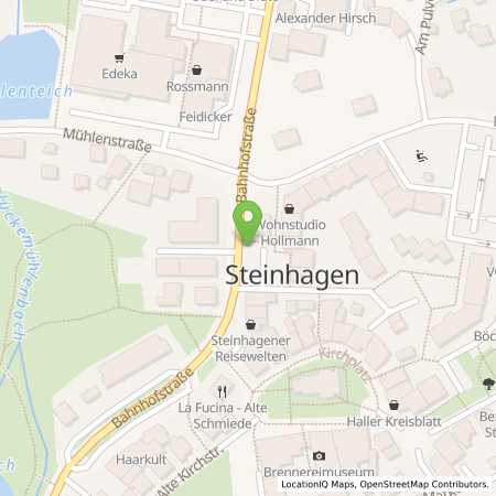 Standortübersicht der Strom (Elektro) Tankstelle: Gemeindewerke Steinhagen GmbH in 33803, Steinhagen